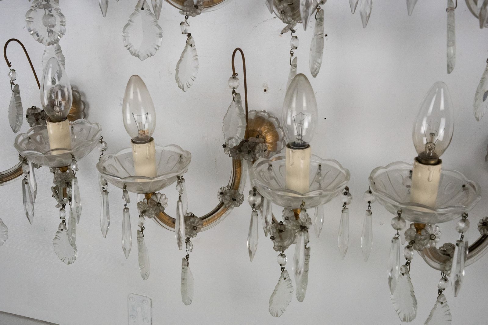 Lighting Set Of Six Maria Teresa Sconces. Italy 1940s photo