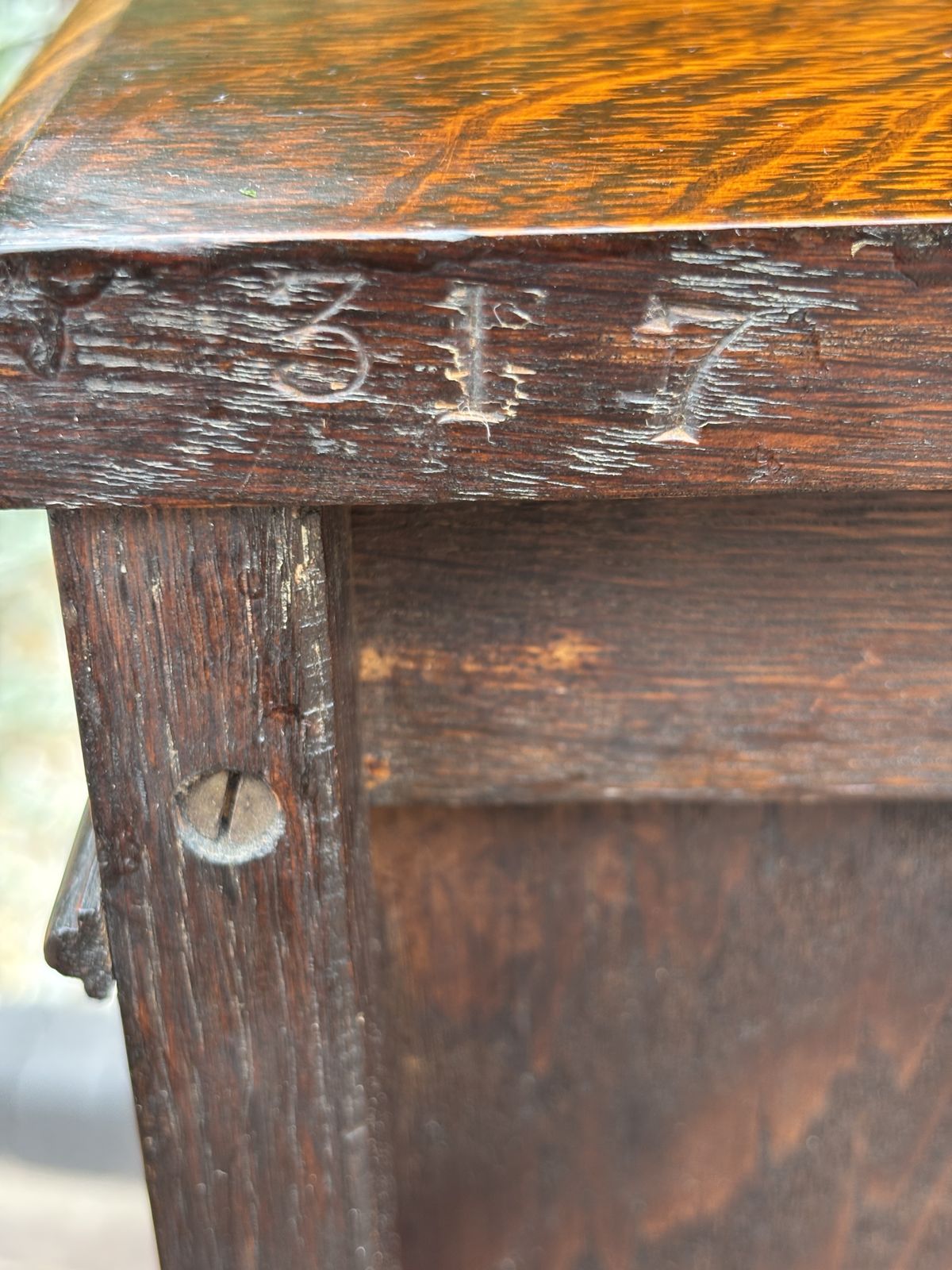 photo furniture Early 20th Century Oak Glazed Bookcase