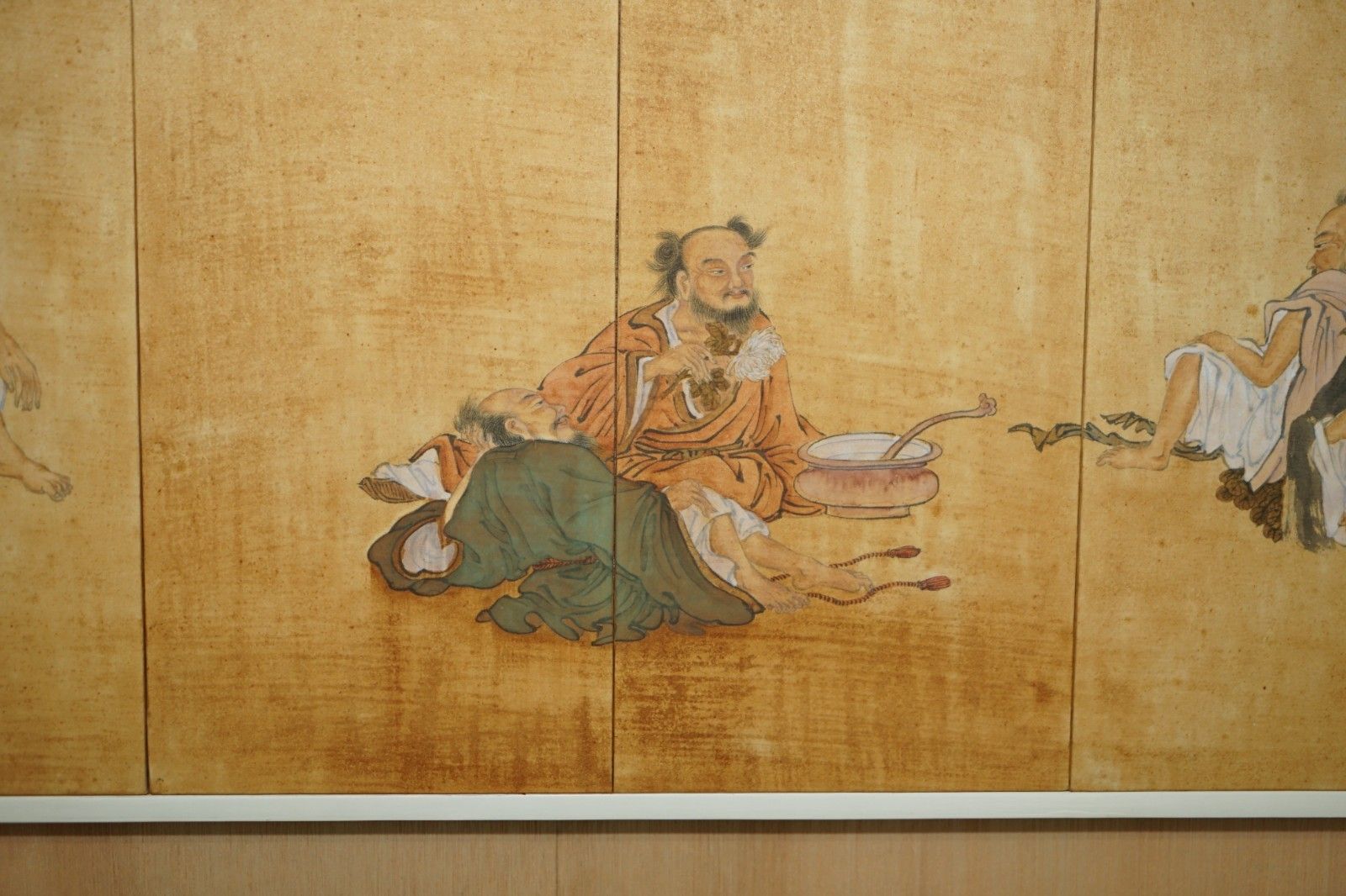 Fine Pair Of Extra Large Boisterous Exploits Of The Drunken Immortals Paintings photo 2750.0