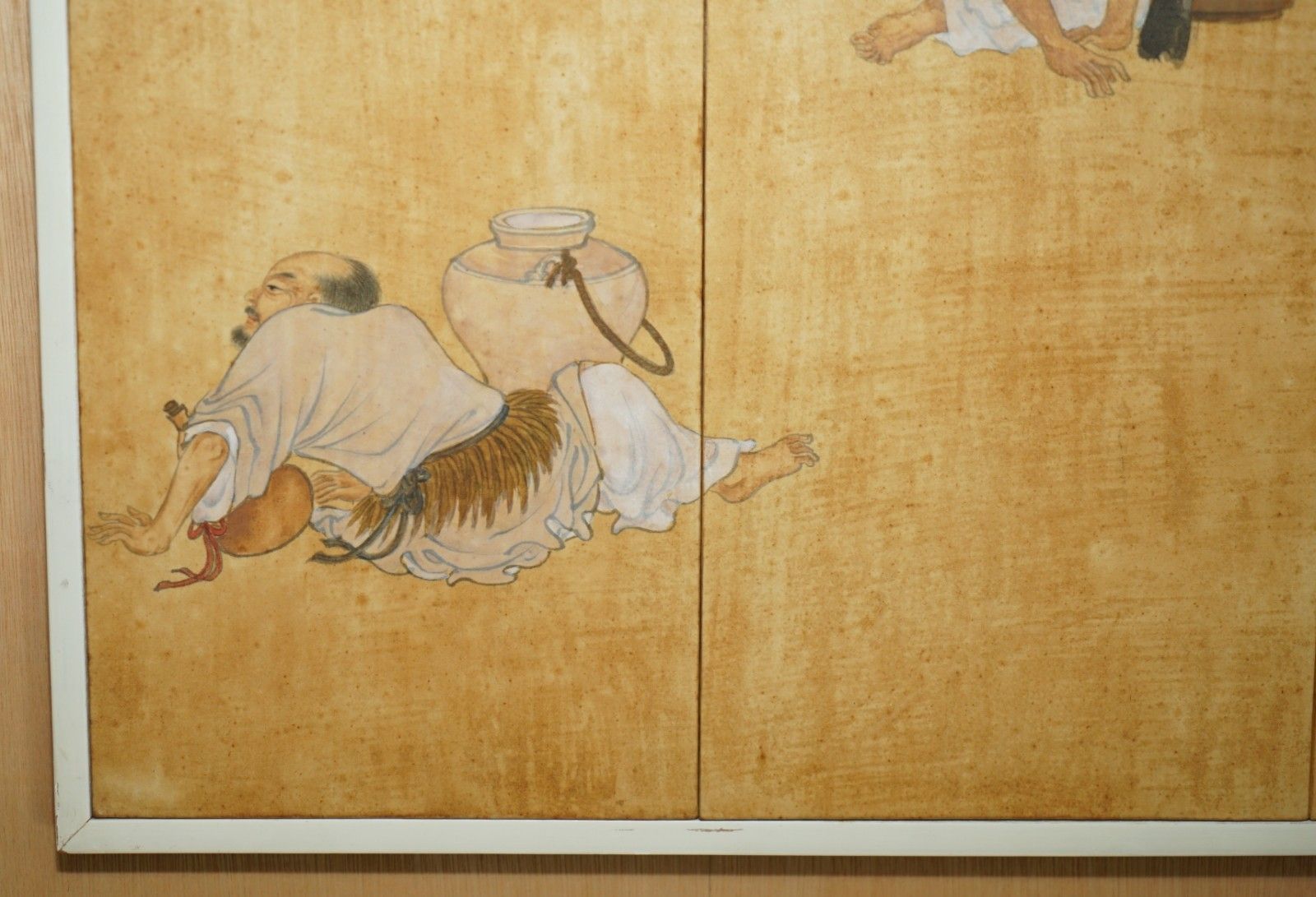 Art Fine Pair Of Extra Large Boisterous Exploits Of The Drunken Immortals Paintings photo
