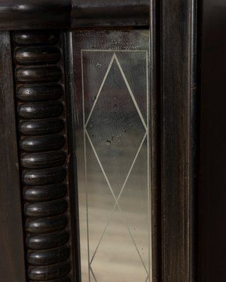 photo for sale Vintage Art Deco Italian Sideboard In Wood And Glass