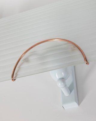Vintage Italian Wall Lights In Decorated Glass, 1980s Set Of 2 photo for sale