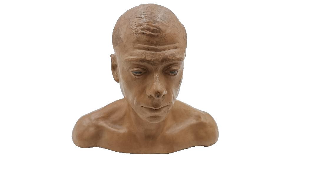 Half Bust Sculpture Manly Portrait Dated 1946 Vincenzi Cesarino (1914 2011