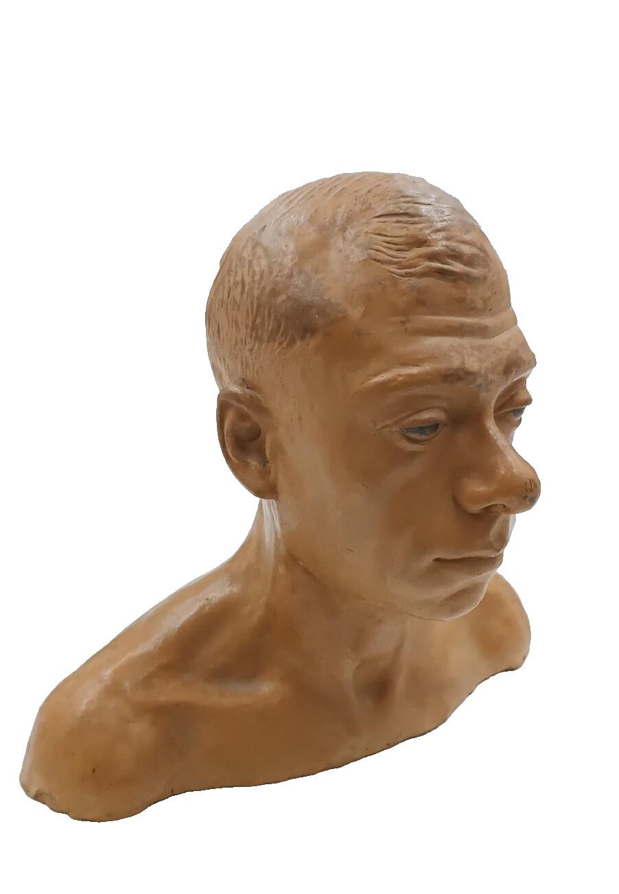 Half Bust Sculpture Manly Portrait Dated 1946 Vincenzi Cesarino (1914 2011 photo Art