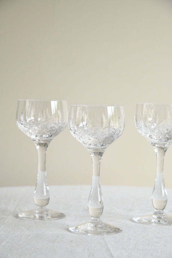 4 Stuart Crystal Glengarry Hock Wine Glasses photo Home Decor