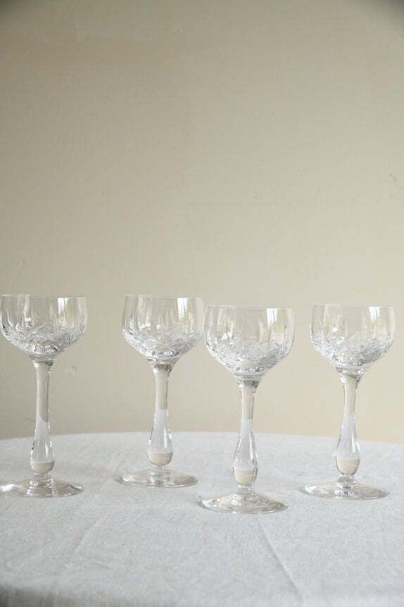 4 Stuart Crystal Glengarry Hock Wine Glasses photo 50.0