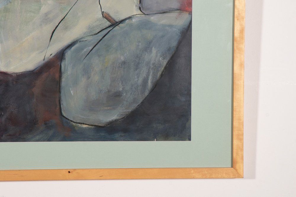 Mixed Media Reclining Nude By Valerie Davide 1938 2019 photo furniture