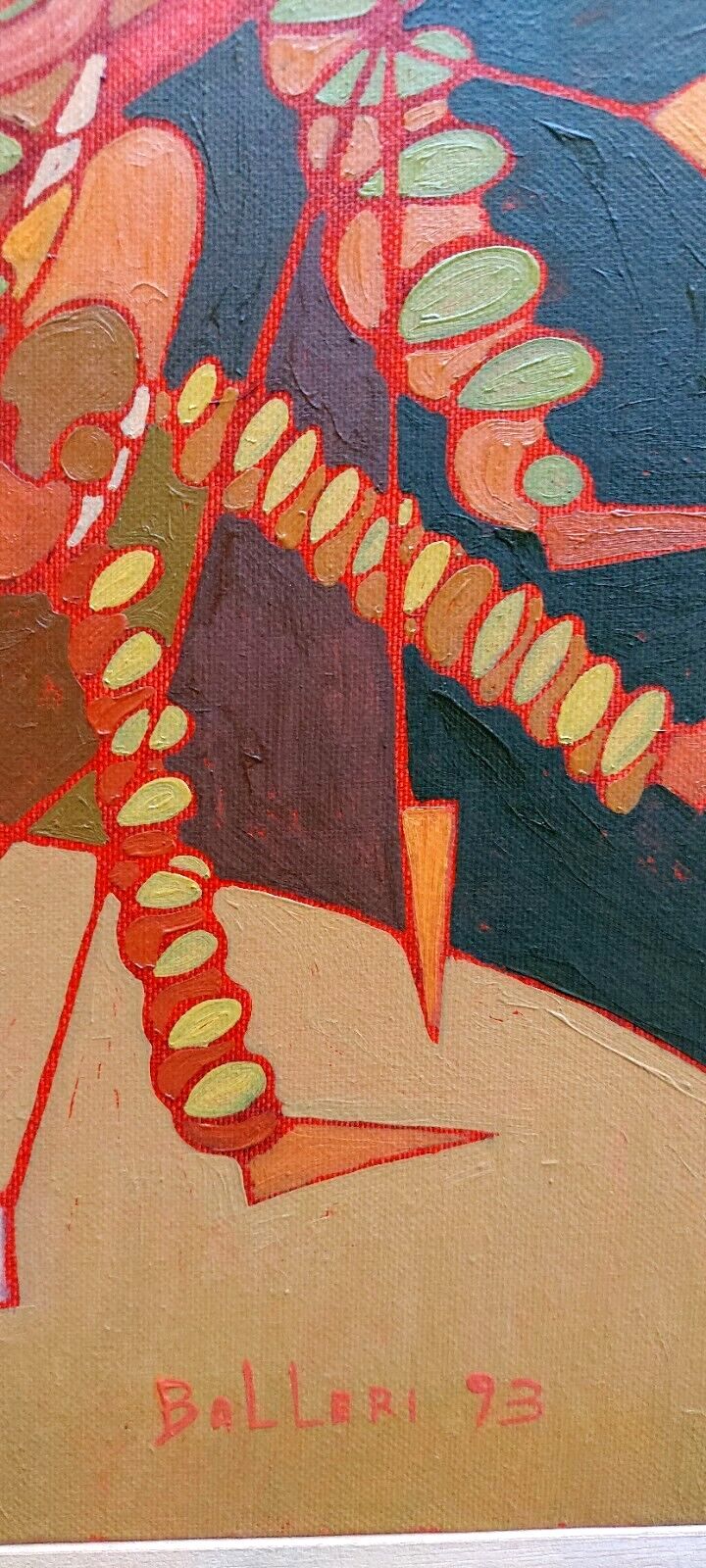 Franco Danceri 1993 Abstract Painting Oil On Canvas photo for sale
