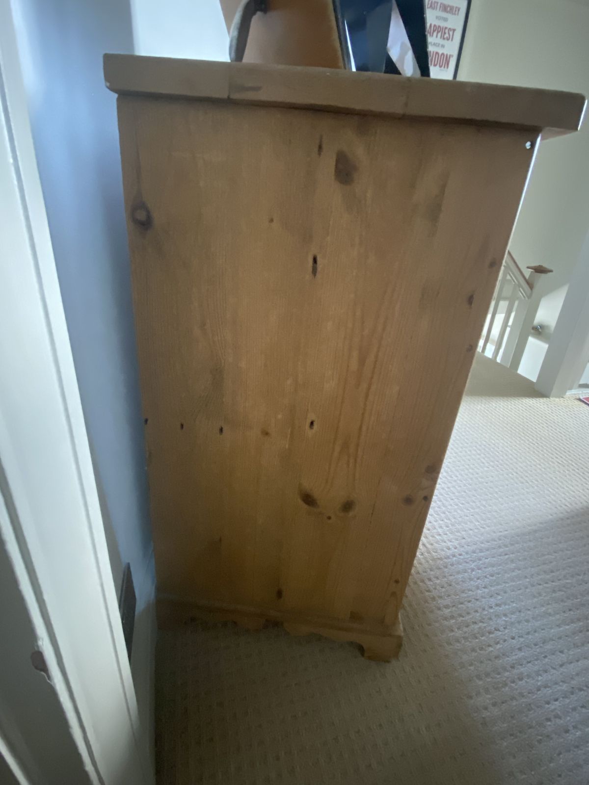Antique Pine 2+2 Chest Of Drawers In Great Condition photo 250.0