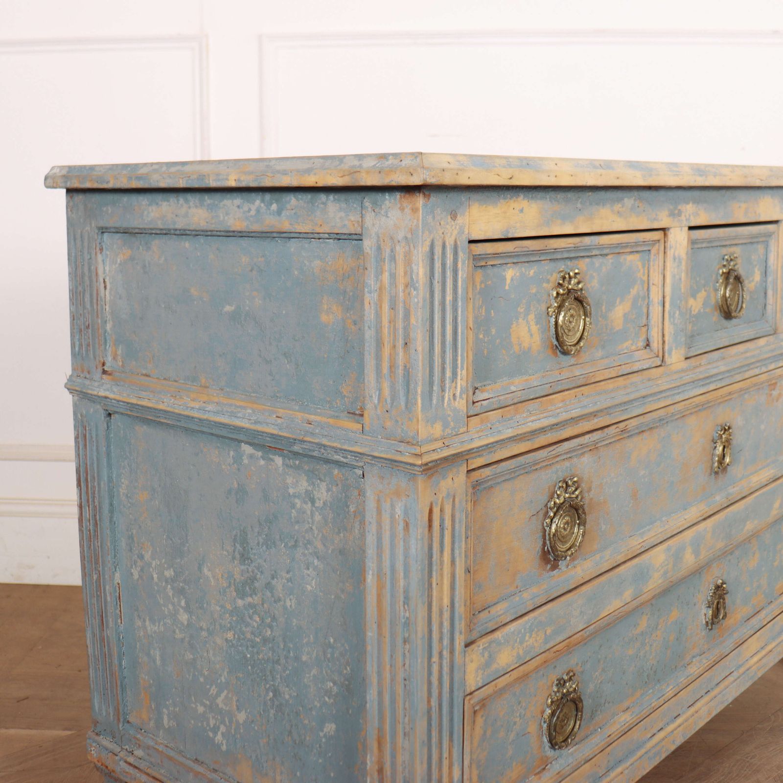 Furniture French Painted Commode, 1800s, Antique photo