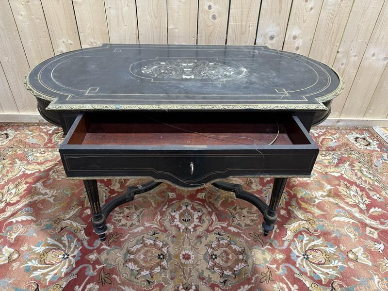 Bureau   Consile D'entrée époque Napoléon III En Bois Noirci photo 900.0