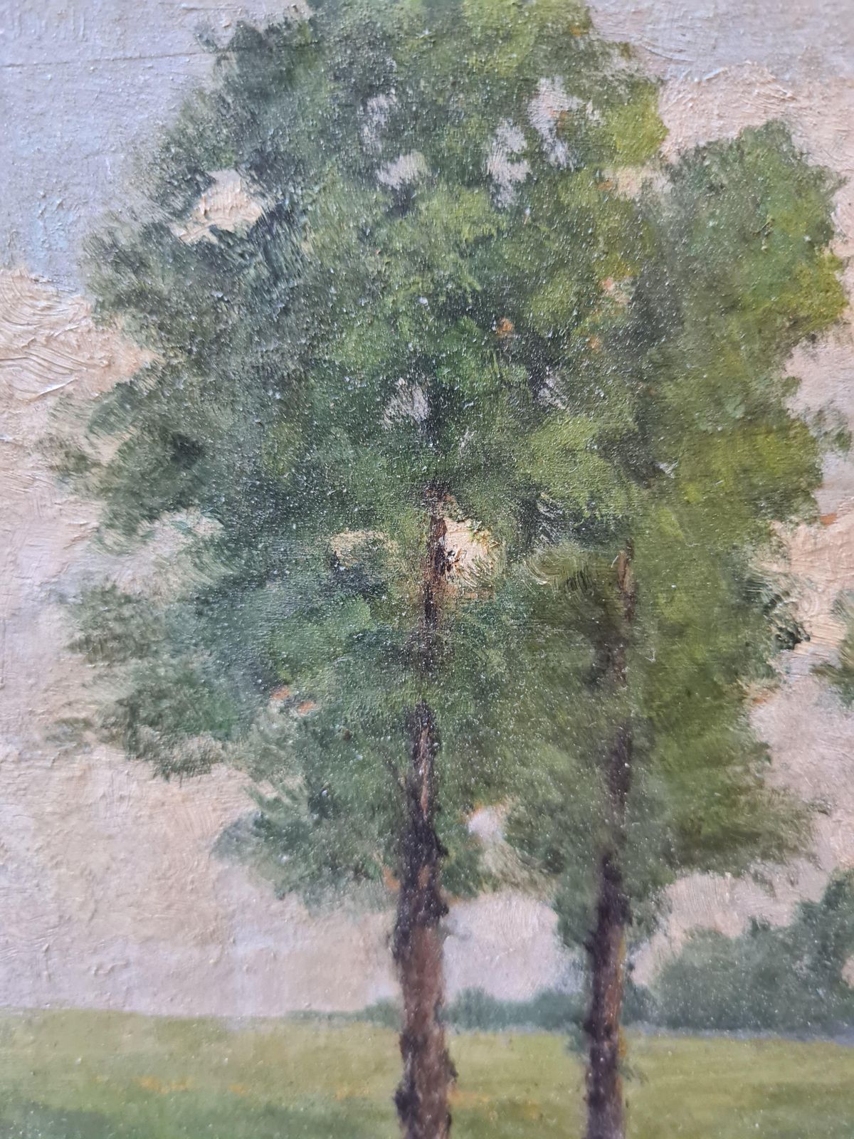 J Richardbarbizon School Landscape, The Poplar Trees, Late 19th Century Oil On Wood Panel photo Art