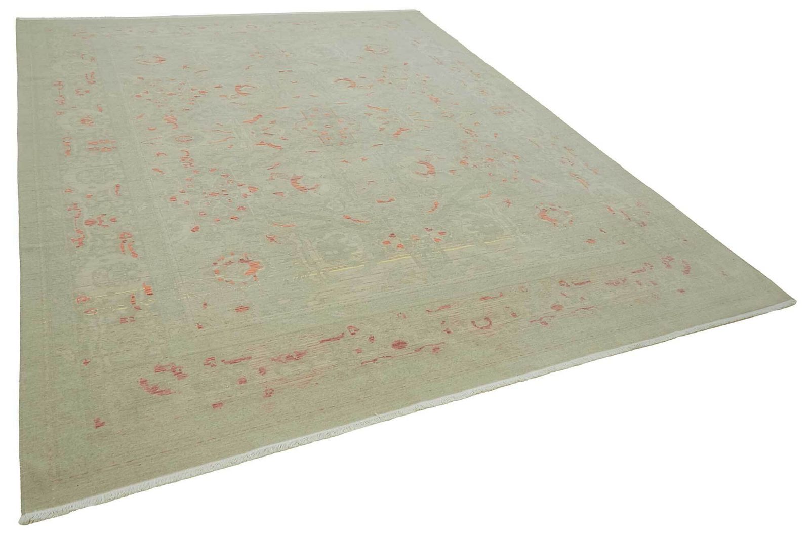 Hand Loom Wool Oushak Rug 274 Cm X 351 Cm photo furniture
