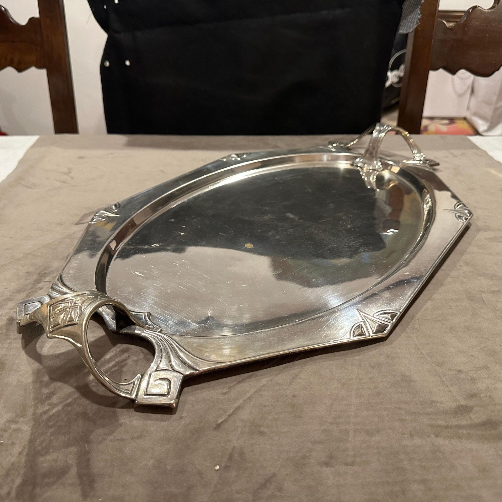 photo furniture 1900 Amazing Judgenstil Silver Plated Tray By Albert Kohler For W.M.F.