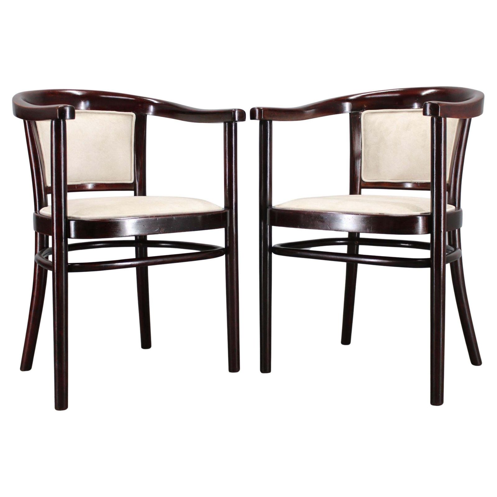 1930s Pair Of Restored Thonet Armchairs, Czechoslovakia photo furniture