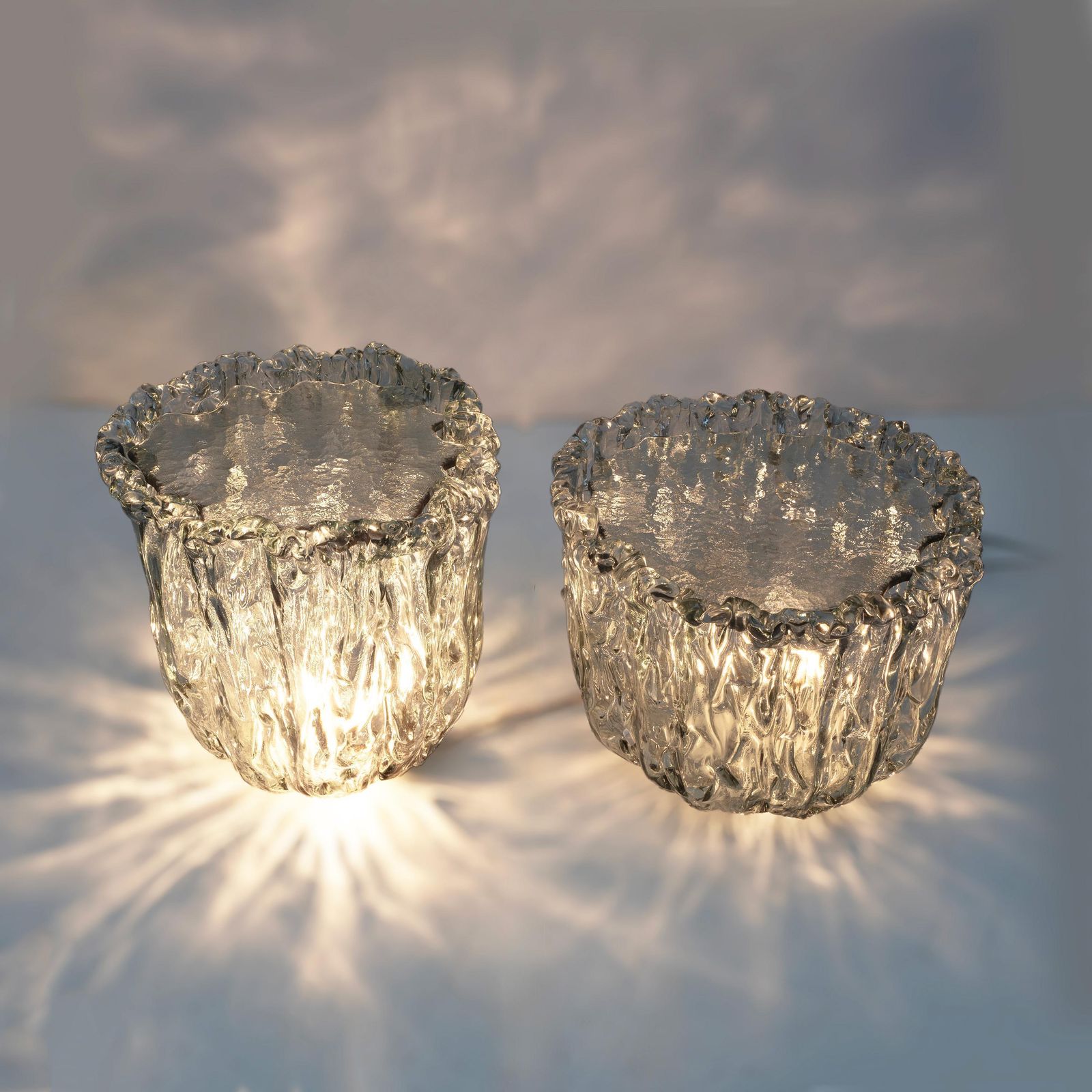 Pair Of Aquamarine Murano Glass Coffee Table By Tokujin Yoshioka photo furniture