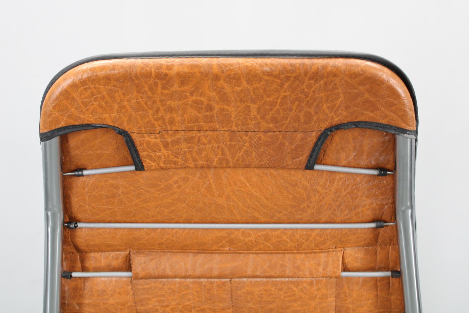 photo buy 1970s Italian Folding Lounge Chair With Leatherette Upholster