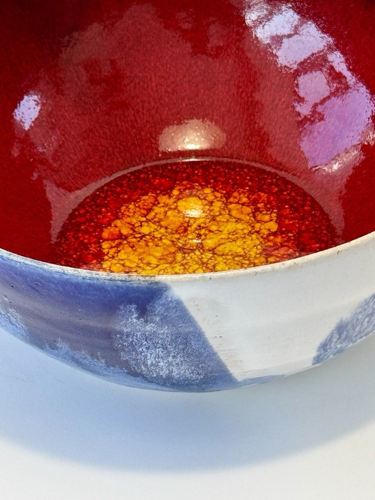 Gesche Buecker Studio Pottery Hand Thrown Volcanic Glaze Bowl photo 50.0