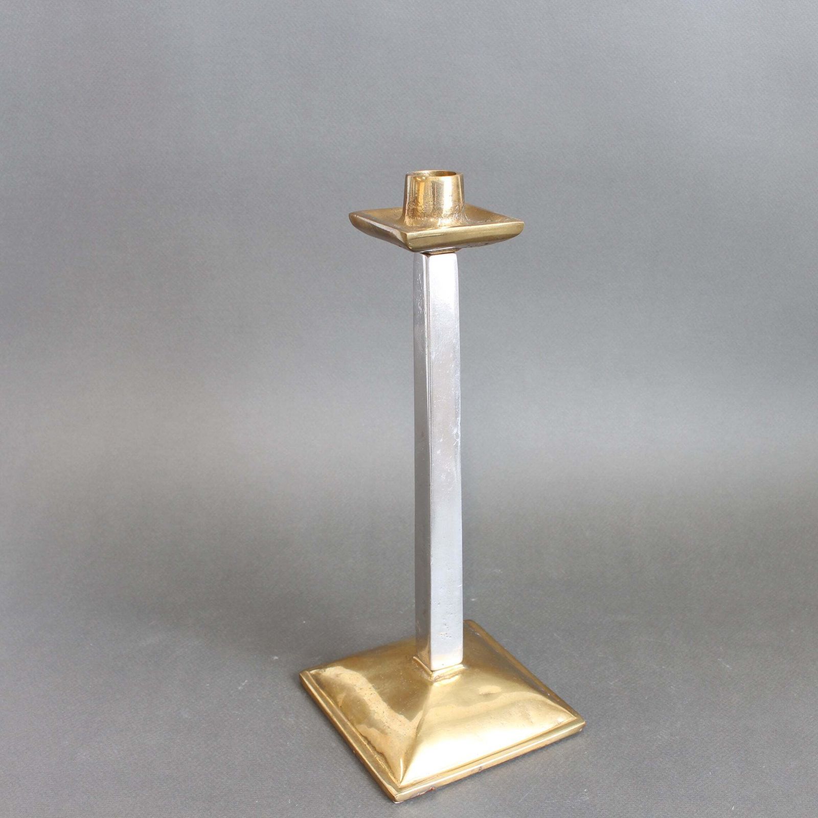Aluminium And Brass Candlestick By David Marshall (Circa 1980s) photo 400.0
