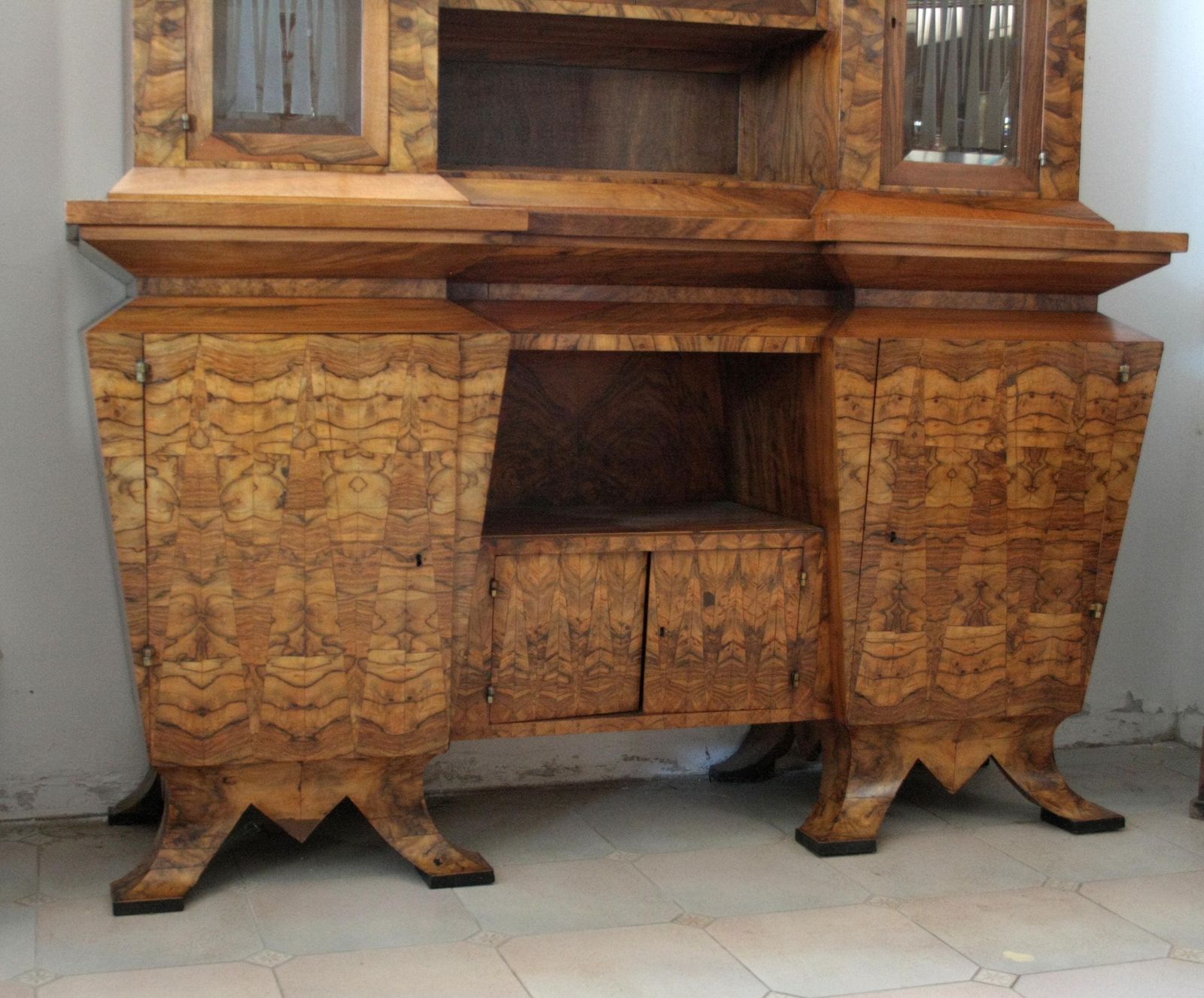 Art Deco Two Body Sideboard, Italy, Rome, Made For Minister Bottai In 1933 photo Furniture