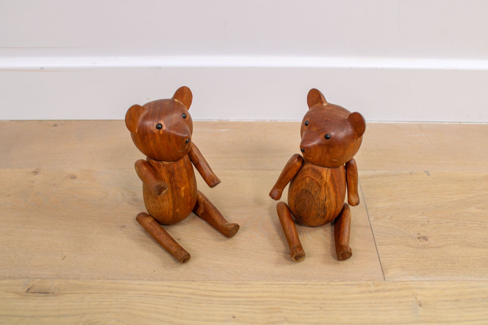A Pair Mid Century Danish Teddy Bears In Teak   Kay Bojesen Style photo Home Decor