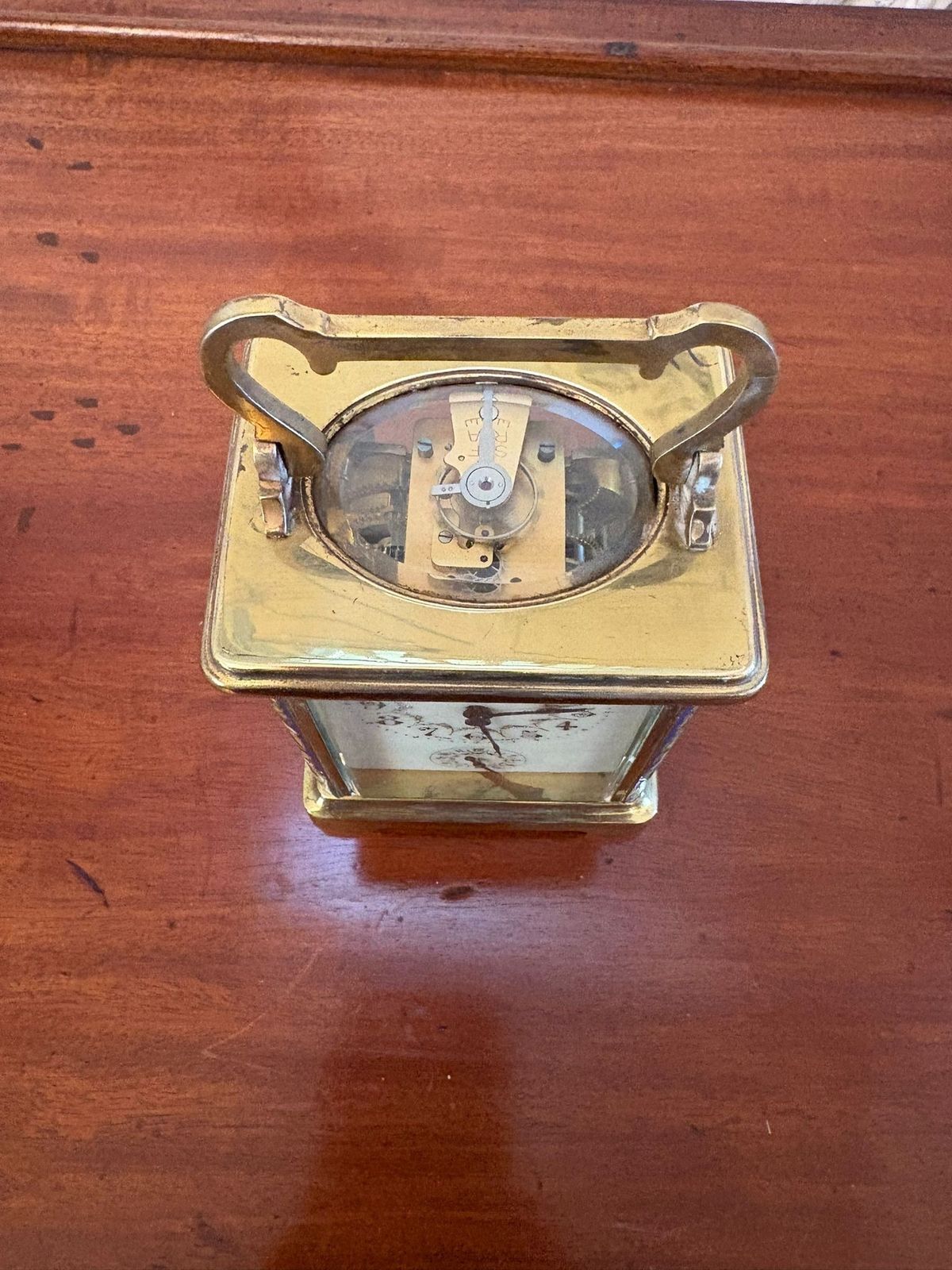 Antique Early 20th Century Quality Brass And Champleve Enamelled Carriage Clock photo for sale