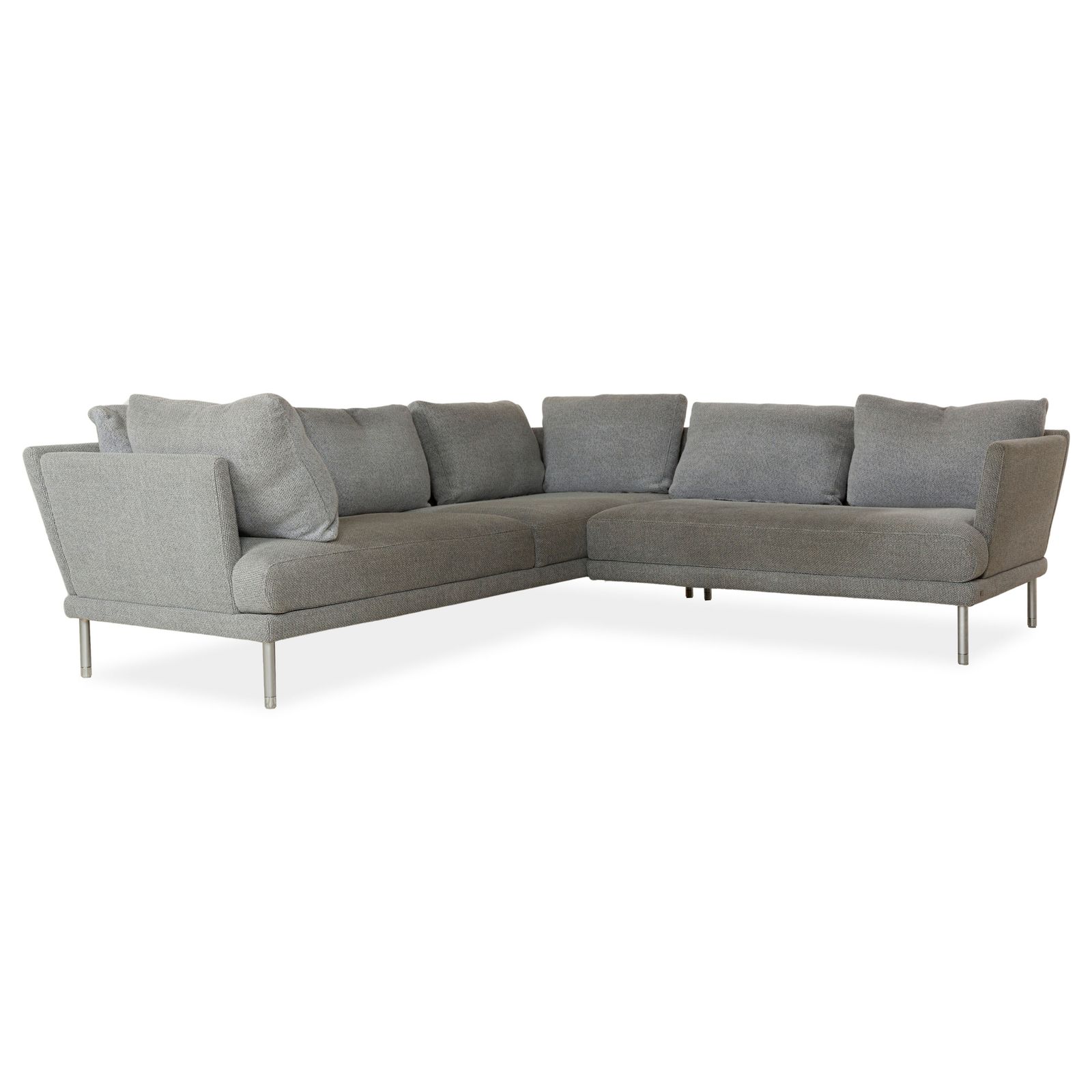 Canapé d'angle Rolf Benz en tissu gris