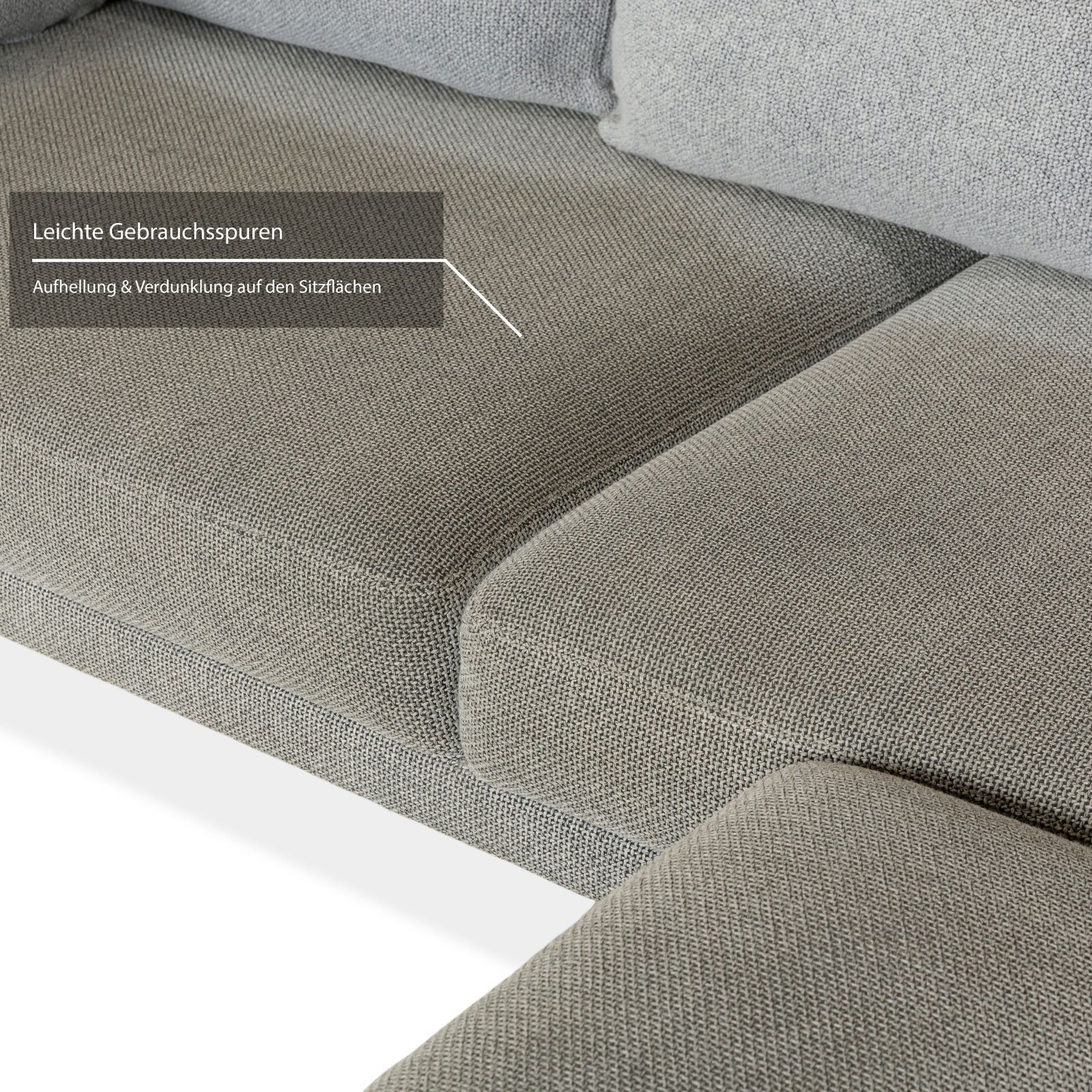 Canapé d'angle Rolf Benz en tissu gris photo vinterior