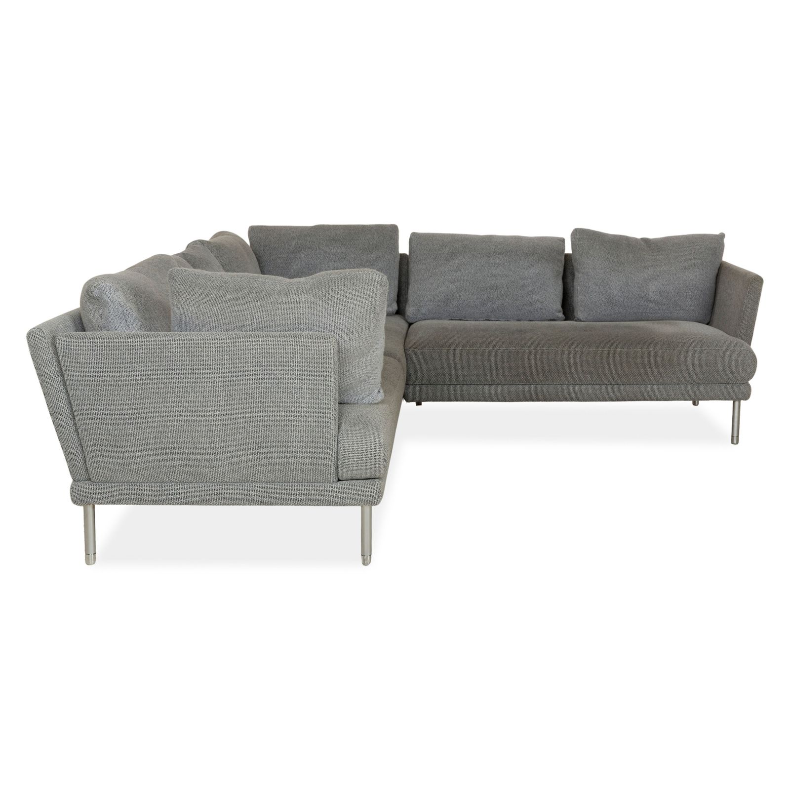 Canapé d'angle Rolf Benz en tissu gris photo vintage