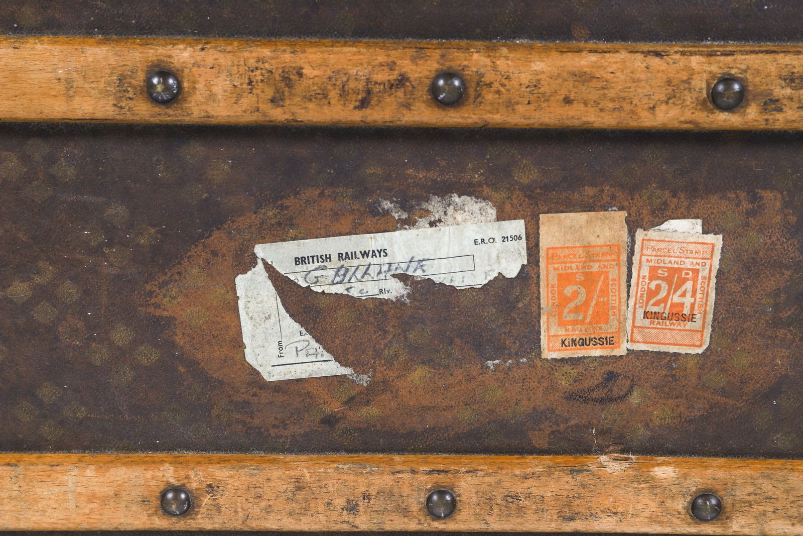 Antique Aux Etats Unis Of Paris Steamer Trunk Luggage Circa 1920 photo buy