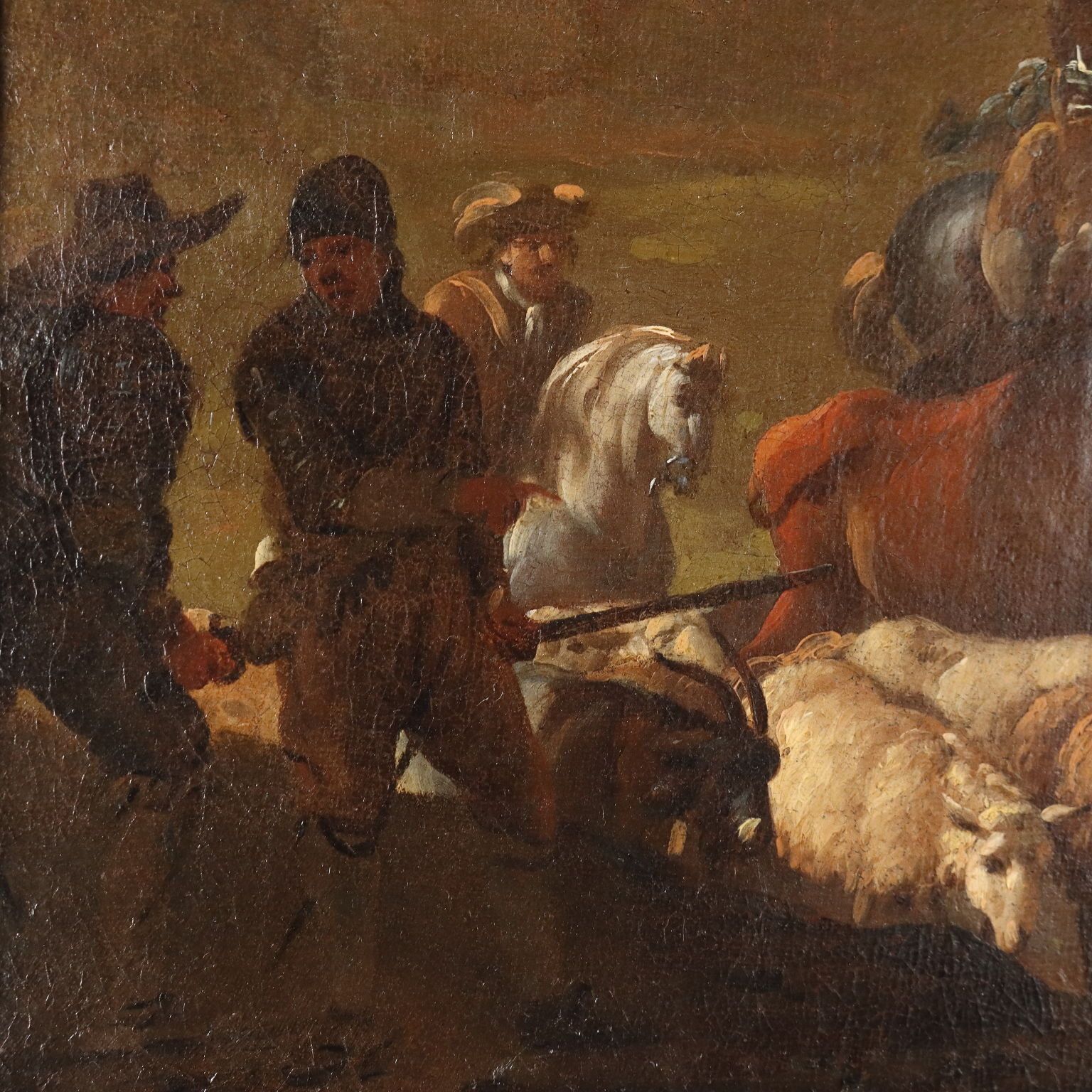 The Escape From The Besieged City Oil On Canvas XVII Century photo vinterior