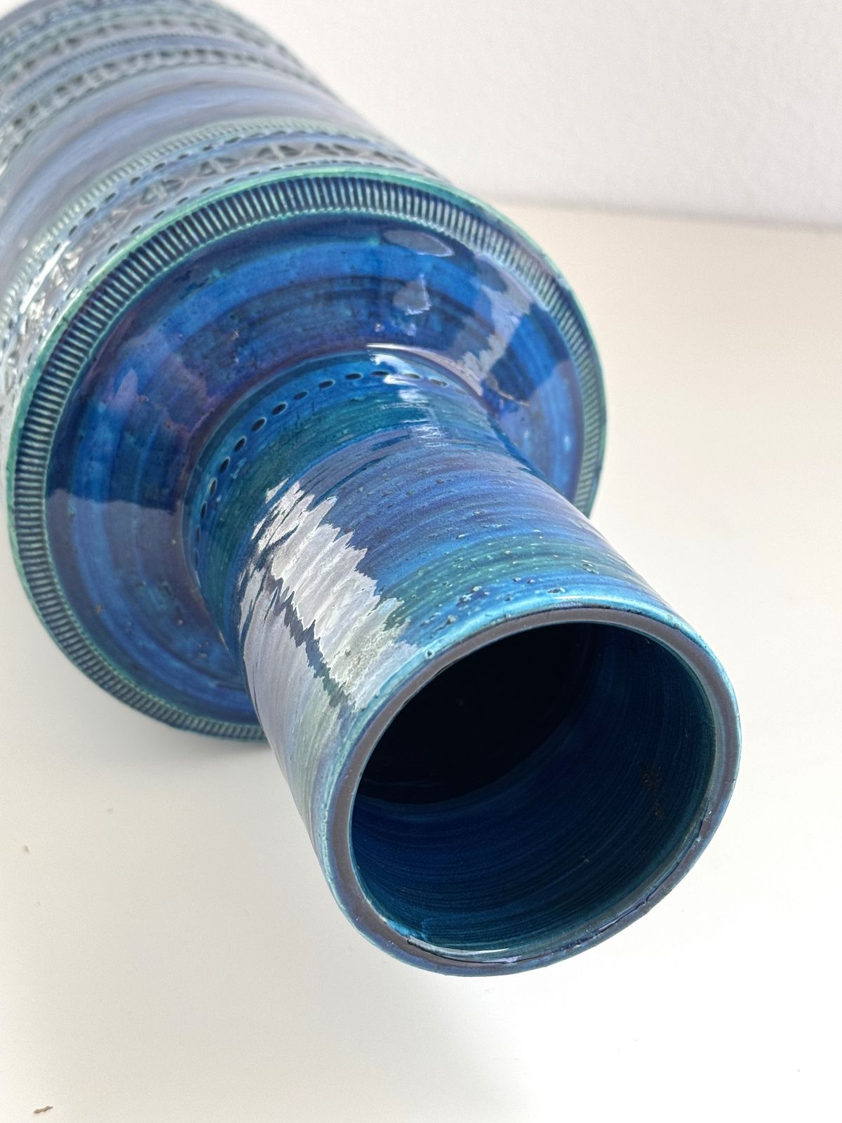 Home Decor Aldo Londi Xl Vase In Rimini Blue Decor For Bitossi, 1960s photo