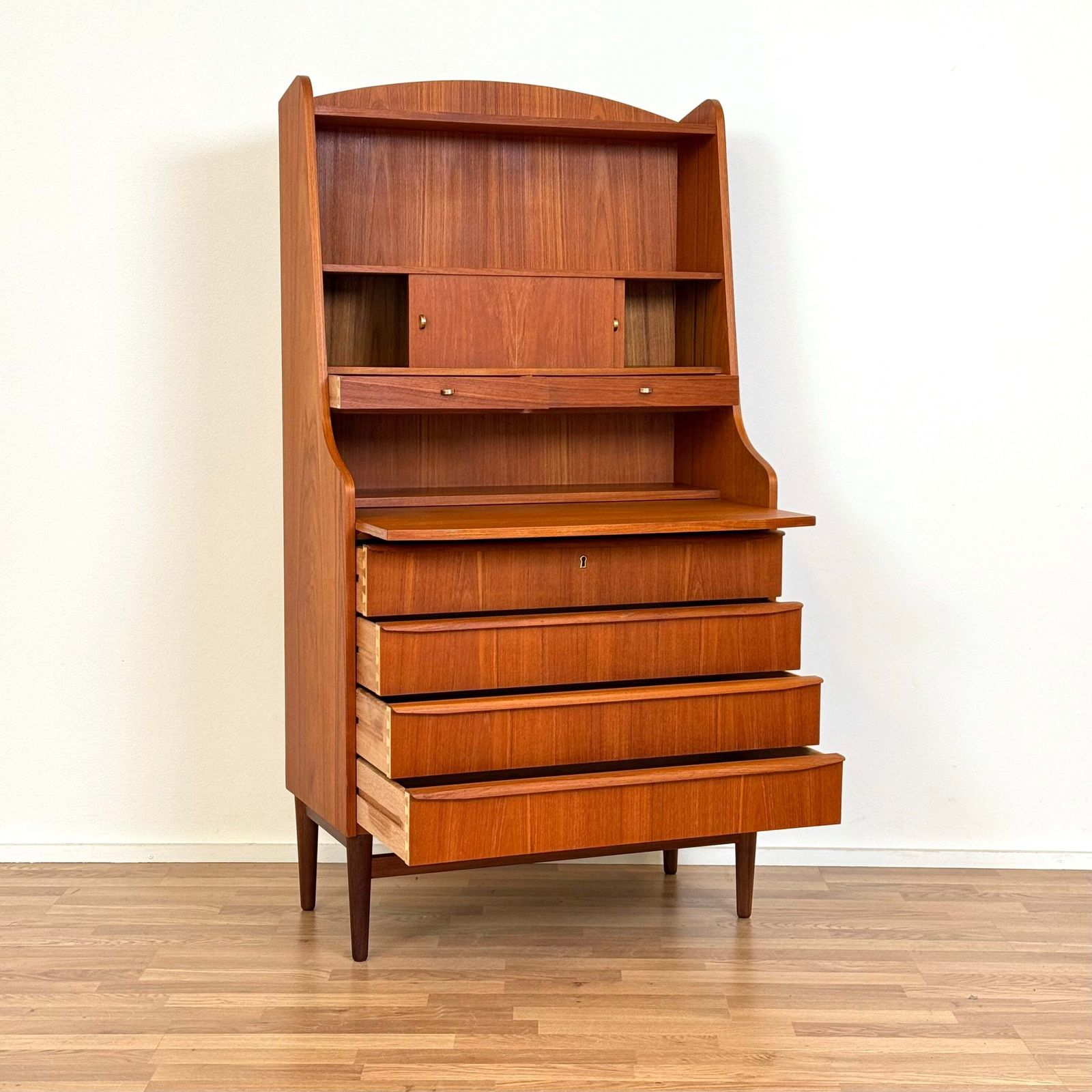 Secretary Cabinet In Teak, 1950s 60s, Denmark photo for sale