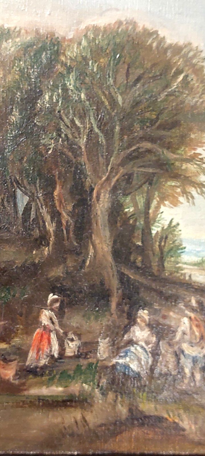 Oil On Canvas Painted Landscape Style Eighteenth Century Italy photo 105.0