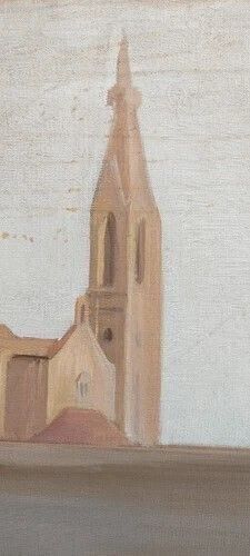Oil Painting On Canvas Florence View Santa Maria Novella Primi 900 photo furniture