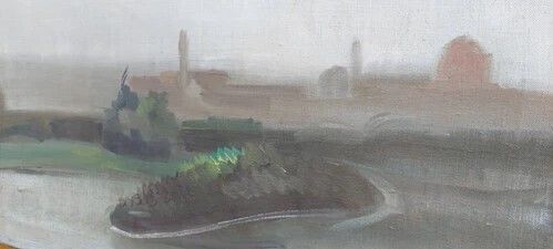 Oil Painting On Canvas View Florence San Frediano Primi 900 photo 180.0