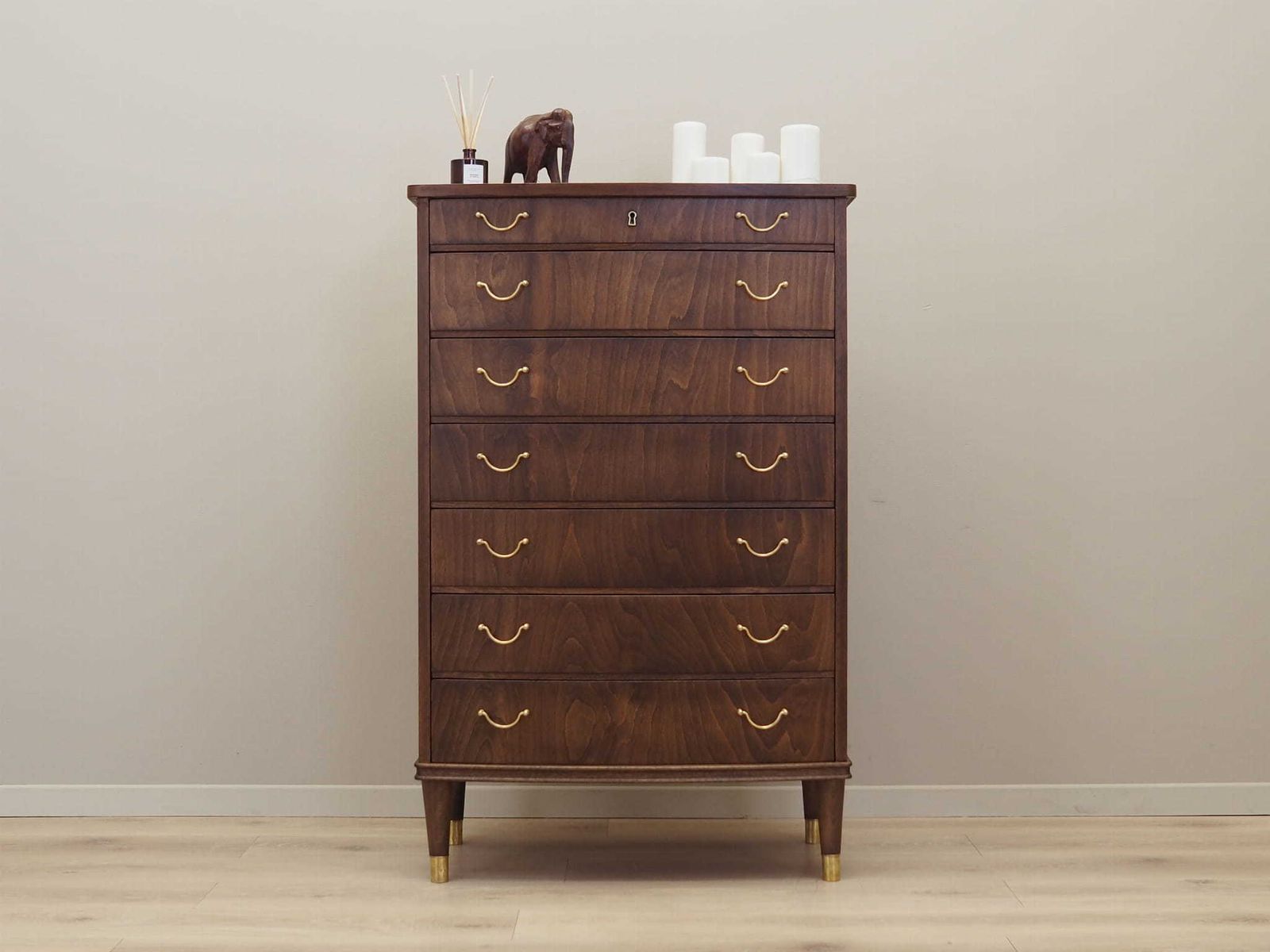 Walnootfineer Ladekast, Deens Design, Ca. Jaren 1960, Productie: Denemarken photo furniture