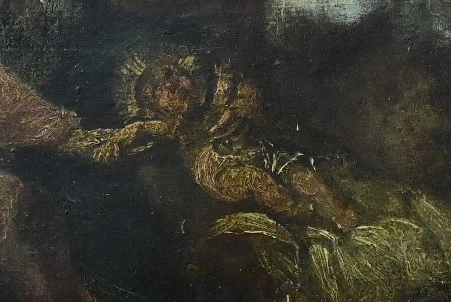 Painting “Nativity Scene” – Late 19th Century photo buy