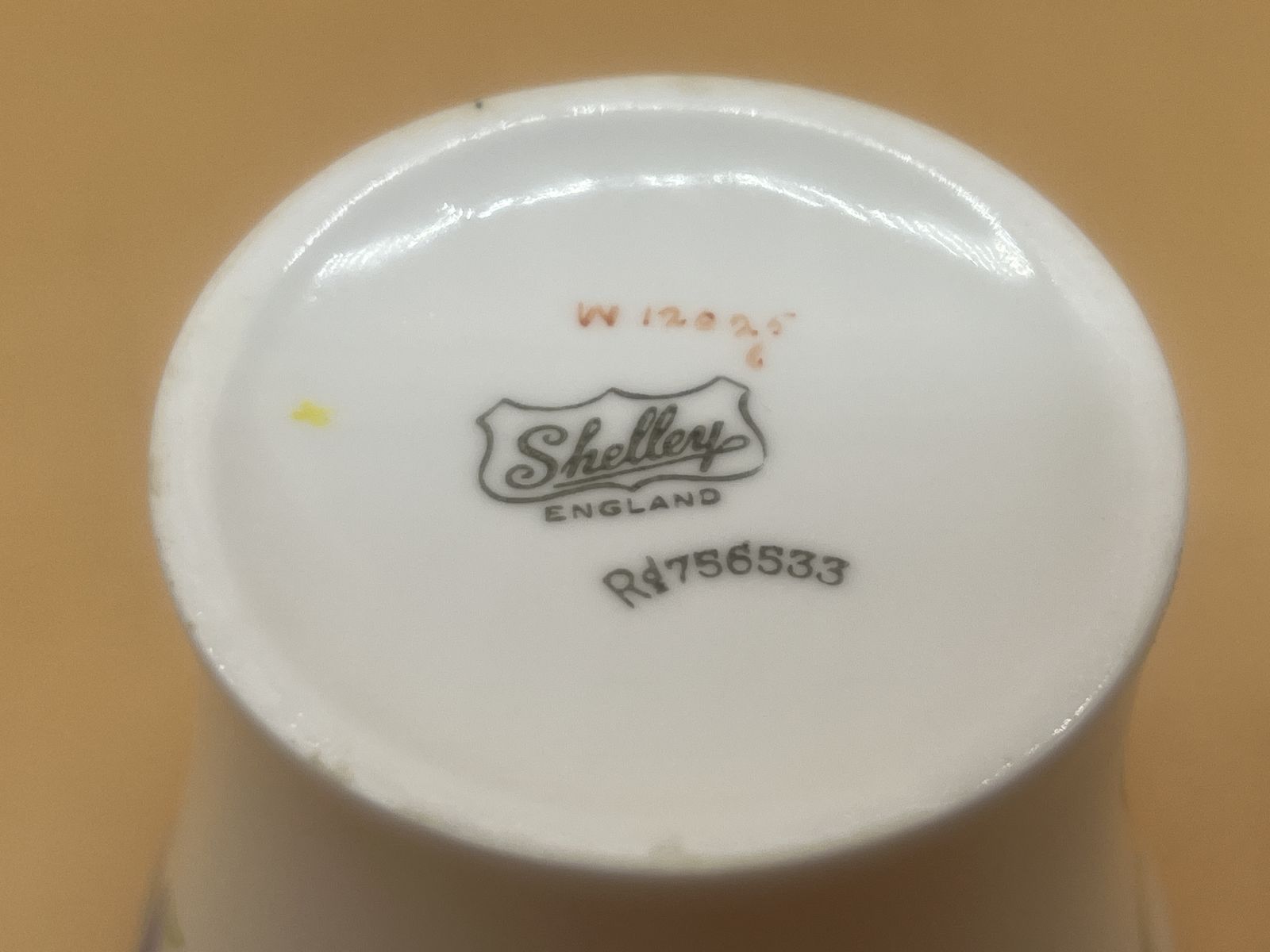 Shelley China Blue Syringa Regent Shape Creamer  / Milk Jug. 12025. Rd.756533.  C1932. photo 50.0