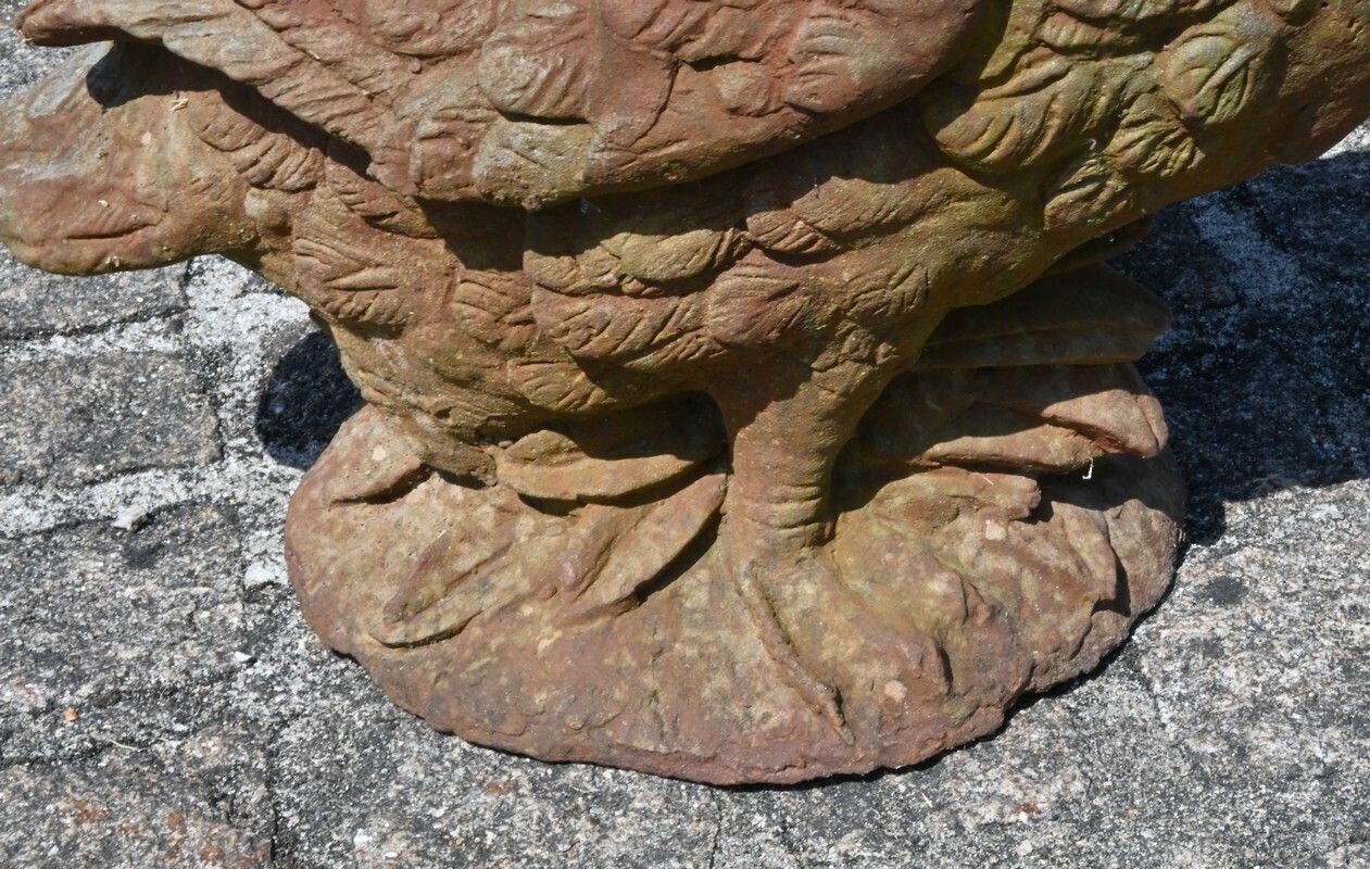 Art Pair Of Cast Iron Ducks – 20th Century photo