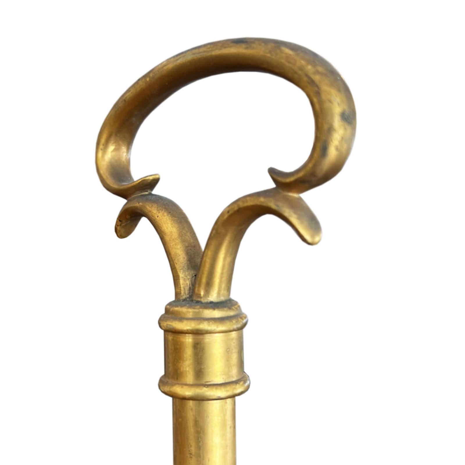 Spanish 1950s Patinated Brass Floorlamp With 'Candle' Fitting photo 950.0