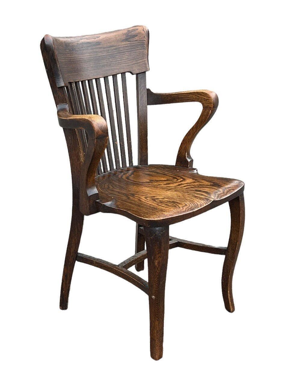 Edwardian Oak Desk Chair , Superb Quality, Stamped Boardmans photo buy