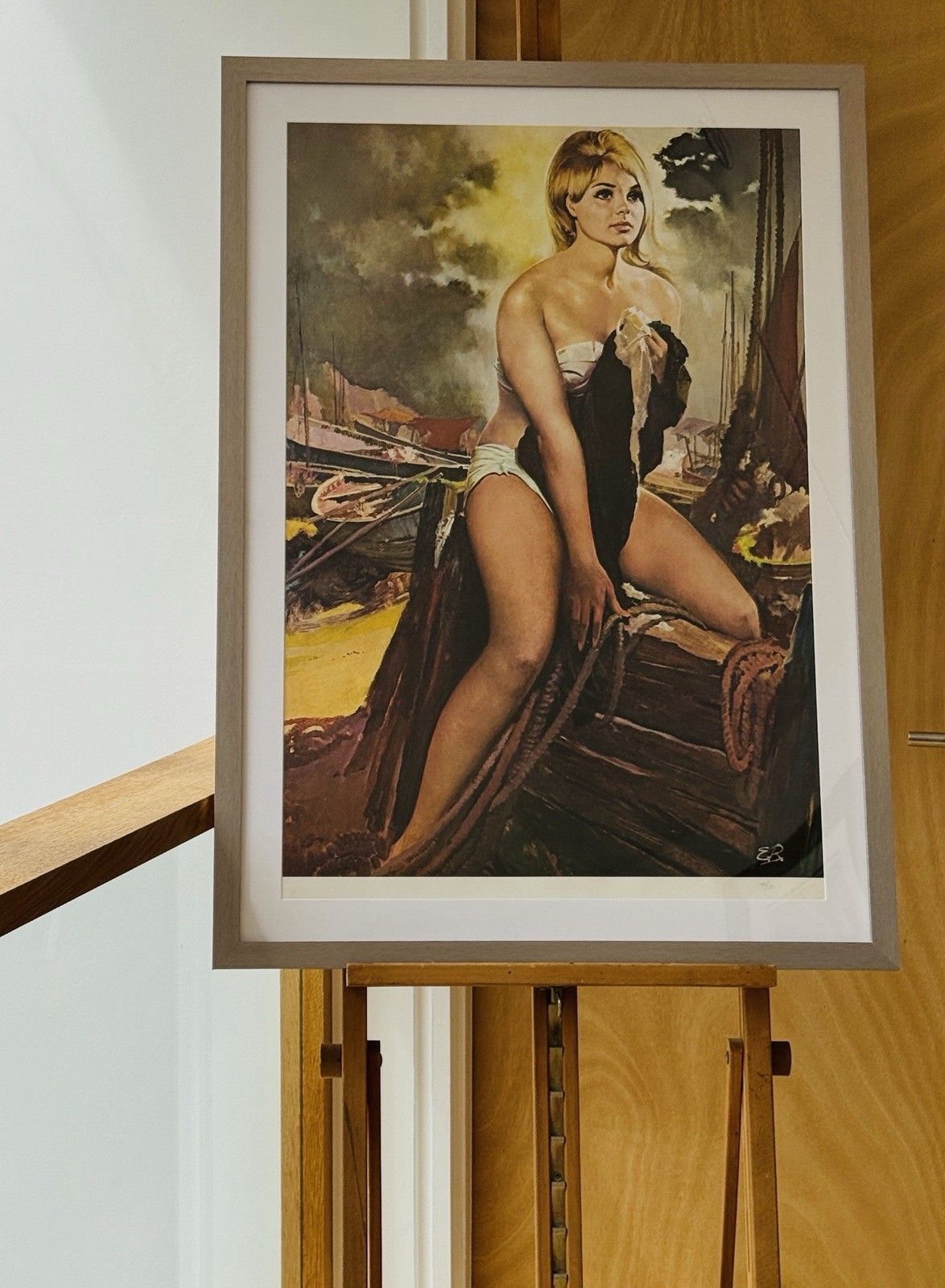 “Beach Girl” Pin Up Poster 1960’s By Ernest Ratcliff Limited Edition 75/100