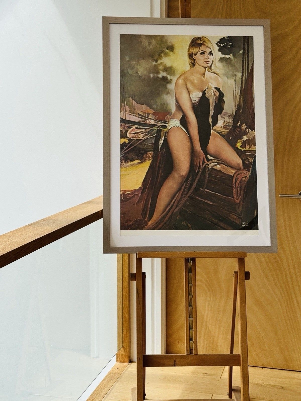 “Beach Girl” Pin Up Poster 1960’s By Ernest Ratcliff Limited Edition 75/100 photo furniture