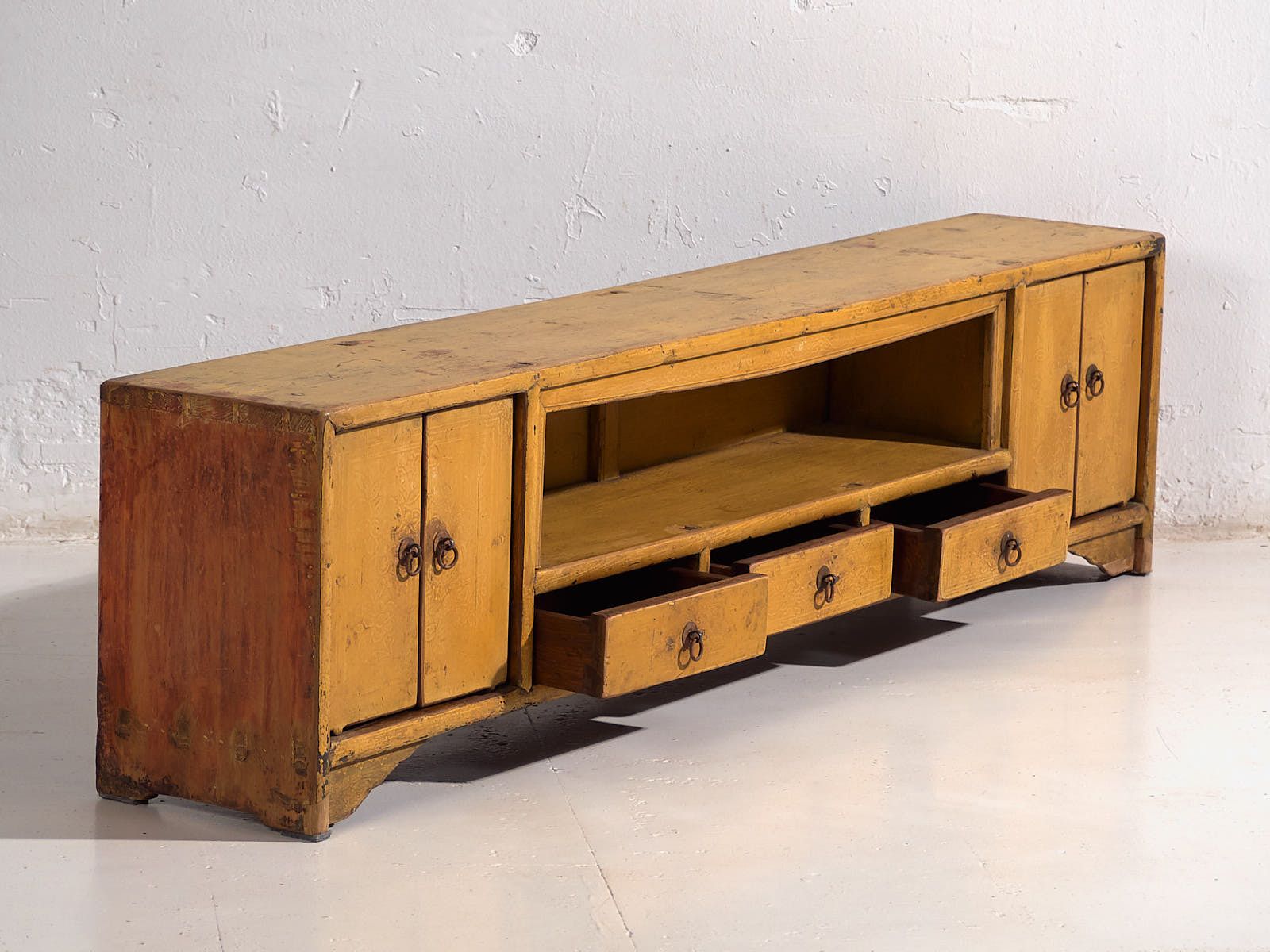 Antique Yellow Base Cabinet (C.1900) #19 photo vinterior