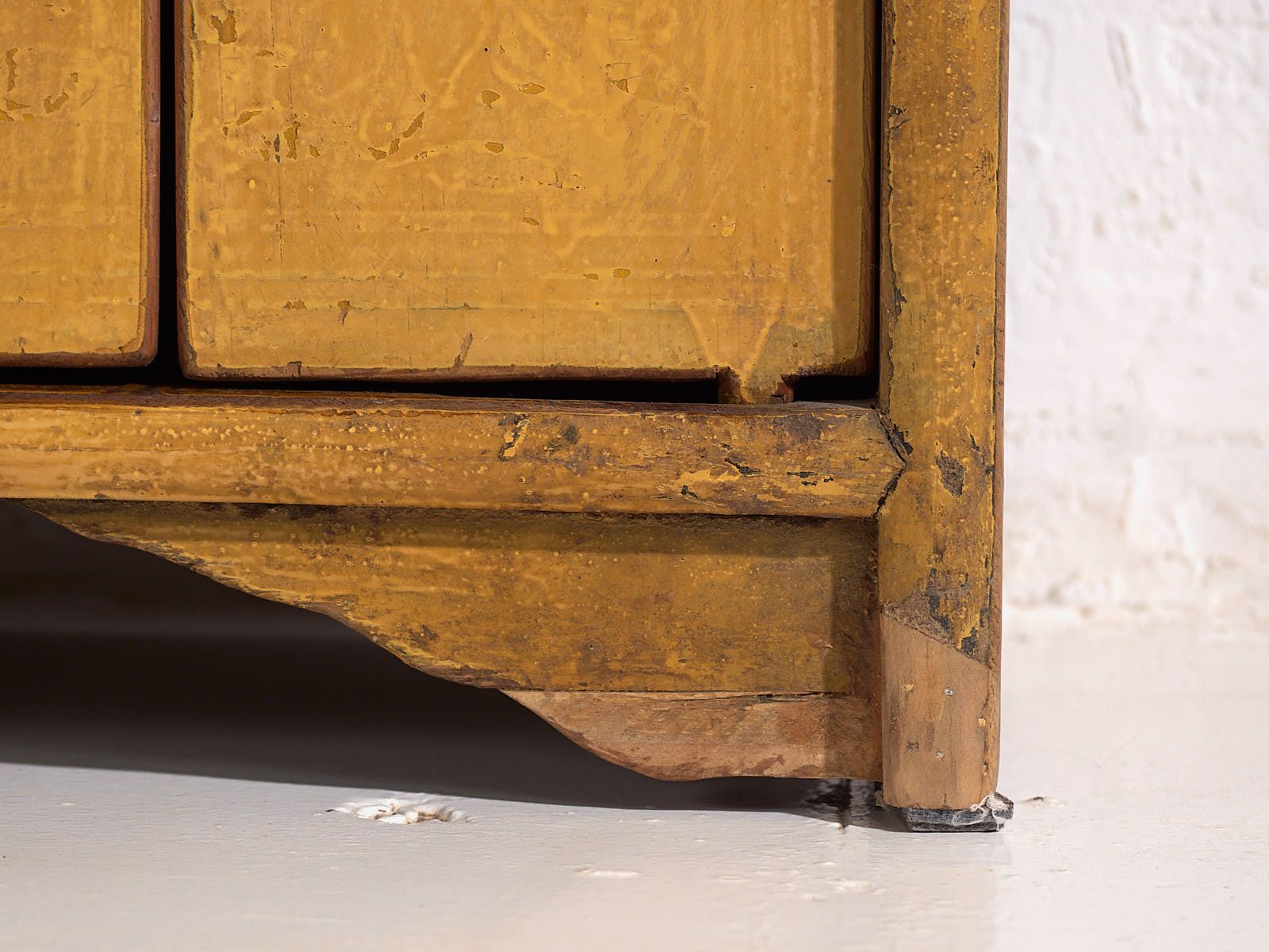 999.0 Antique Yellow Base Cabinet (C.1900) #19 photo
