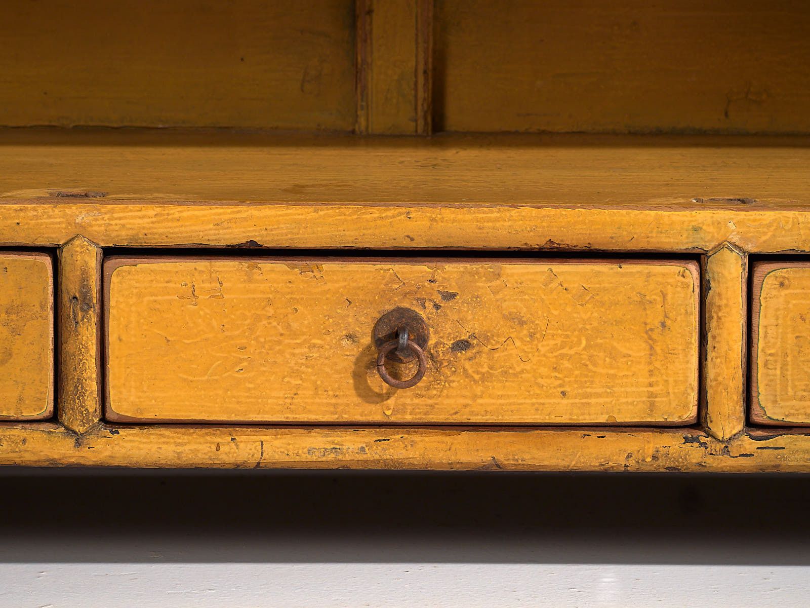 photo buy Antique Yellow Base Cabinet (C.1900) #19