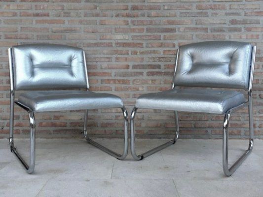 Set Of Italian Art Deco Chairs In Leather, 1960 photo furniture