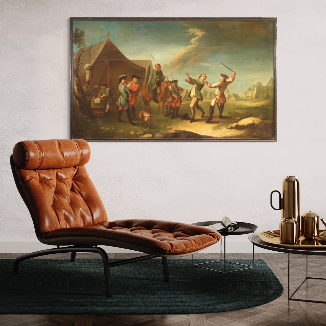 photo vintage Great Napoleonic Painting From The First Half Of The 19th Century