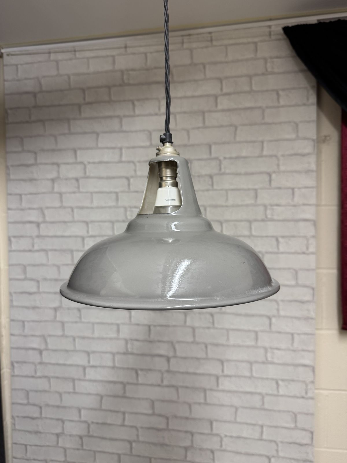 Reclaimed Lighting: Grey Enamel Shade (Quantity 7x)